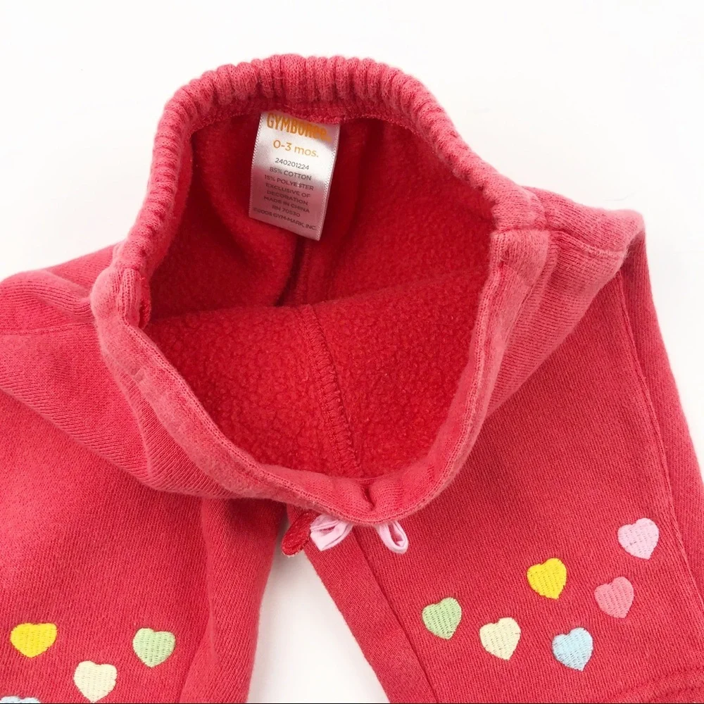 Vintage Gymboree Tiny Hearts Pull On Pants Size 0-3 Months
